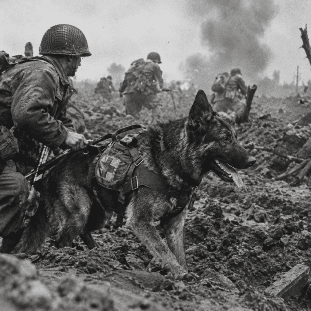cao-militar-pastor-alemao-historia-1024x1024 Coração Selvagem: A História Real Por Trás do Filme de Brad Pitt e Seu Cão de Guerra